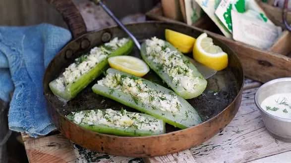 Ogórki faszerowane rybą i ryżem