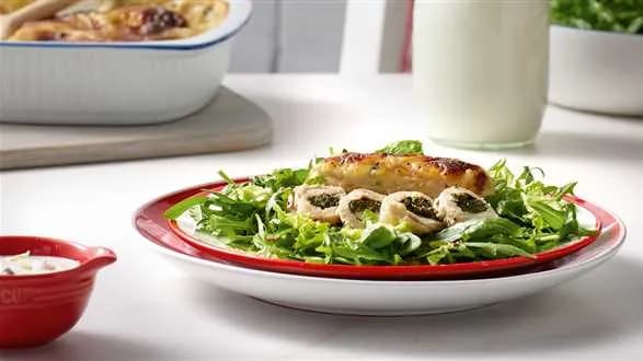 Roladki ze schabu pod serowym beszamelem