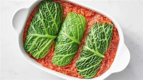 Gołąbki z soczewicą i grzybami