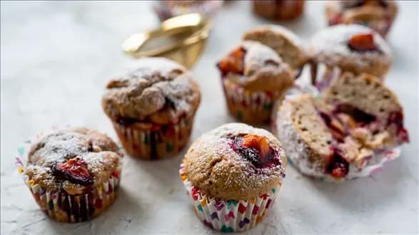 Babeczki ze śliwkami bez cukru