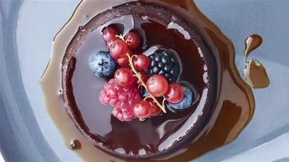 Krem borówkowy z karmelem