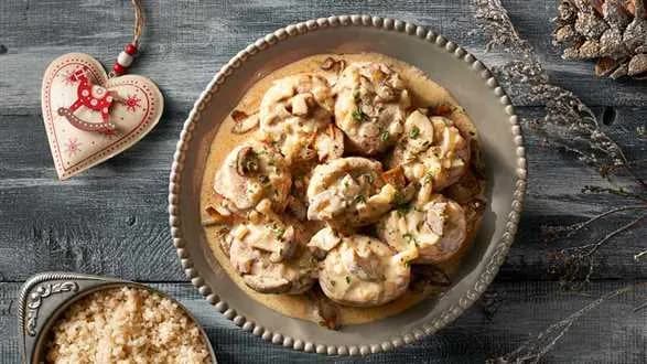 Polędwiczki wieprzowe w sosie grzybowym