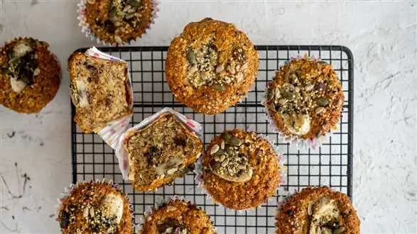 Muffiny z nasionami konopi