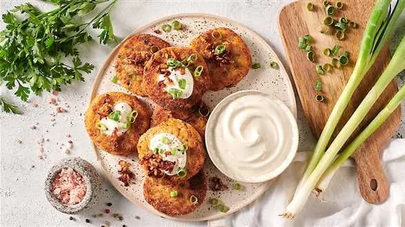 Hreczanyki z wegańską okrasą