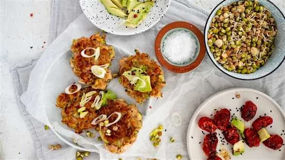 Placuszki bez laktozy z szynką